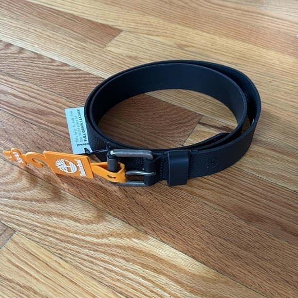 Timberland Men’s Black Genuine Leather Belt Sz L (38/40) NWT - Picture 4 of 6